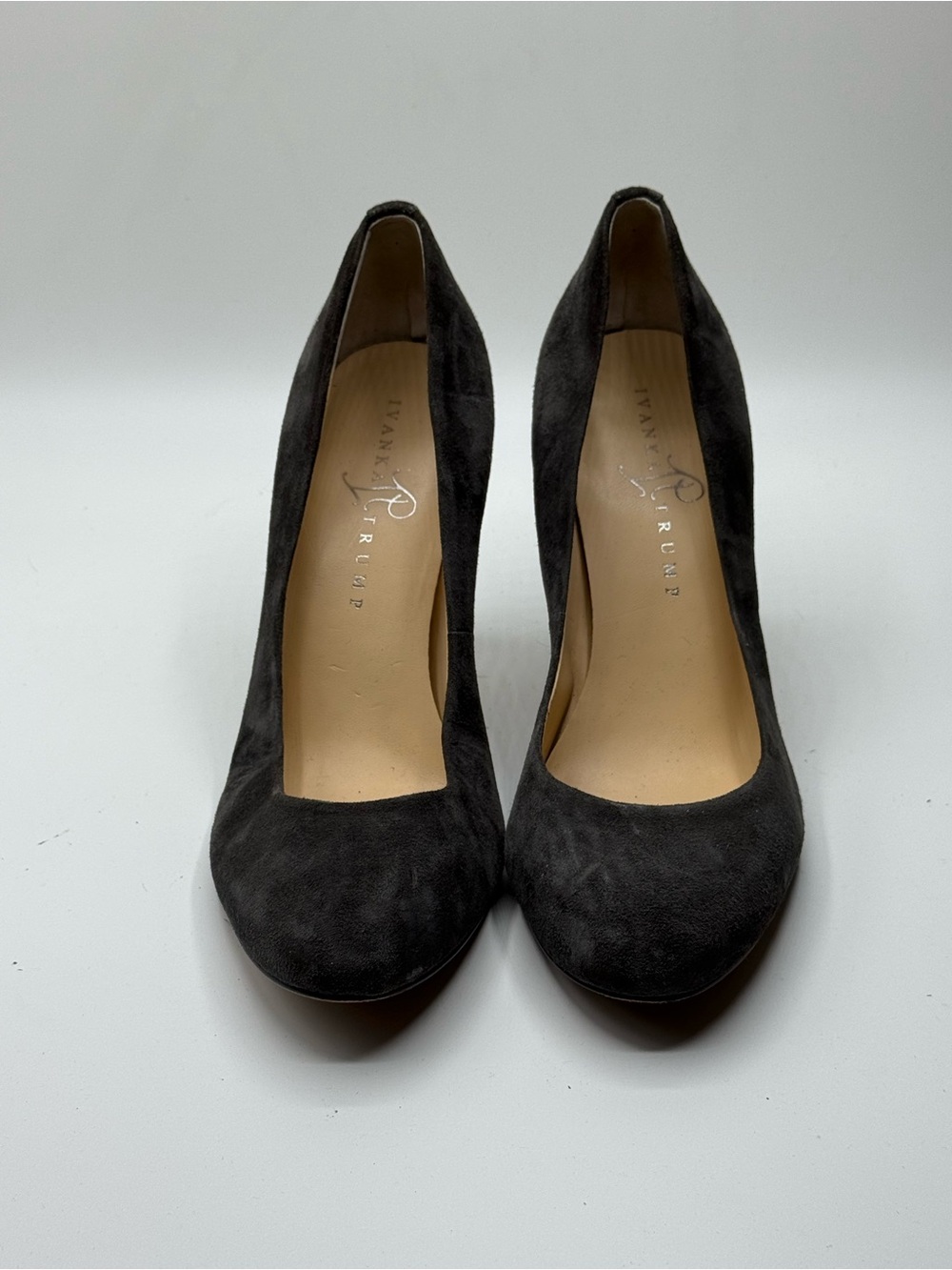 Ivanka Trump Black Suede Classic Round Toe Pumps